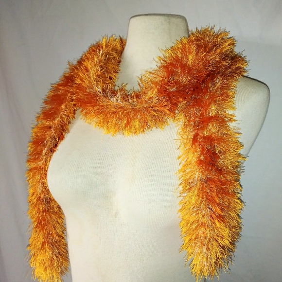 🧡 Tangerine Winter Scarf #hundredsofscarves - Picture 3 of 3